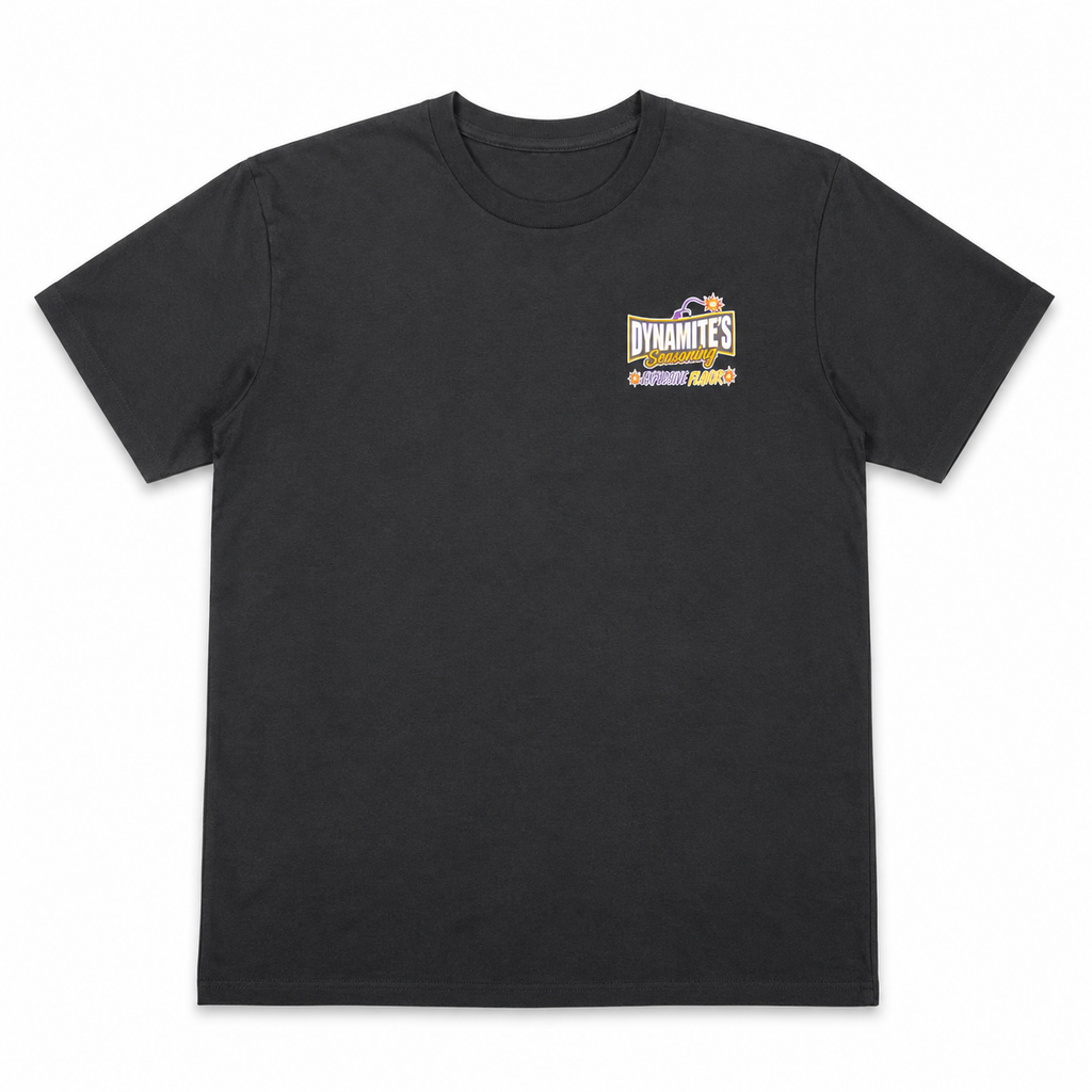 Dynamite's Seasoning Explosive Flavor T-Shirt Black — Front
