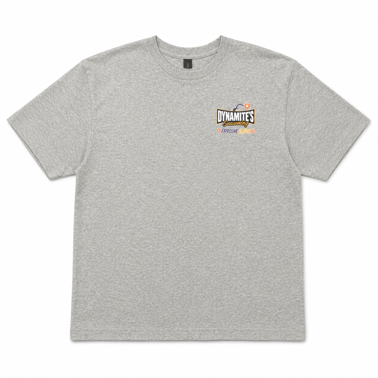 Dynamite's Seasoning Explosive Flavor T-Shirt Heather Gray — Front