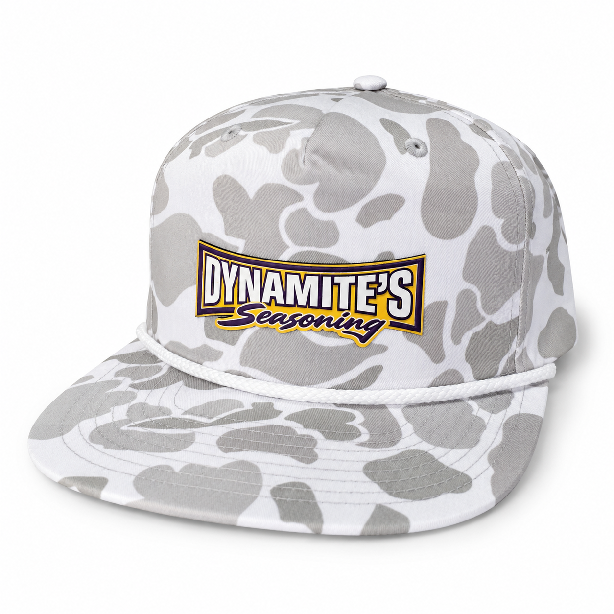 Dynamite's Seasoning White/Gray Camo Snapback Hat